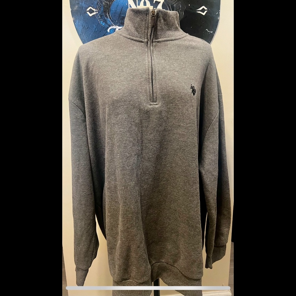 NWT U.S POLO ASSN Pullover Sweater Size 3XL Gray Long Sleeves new with tags